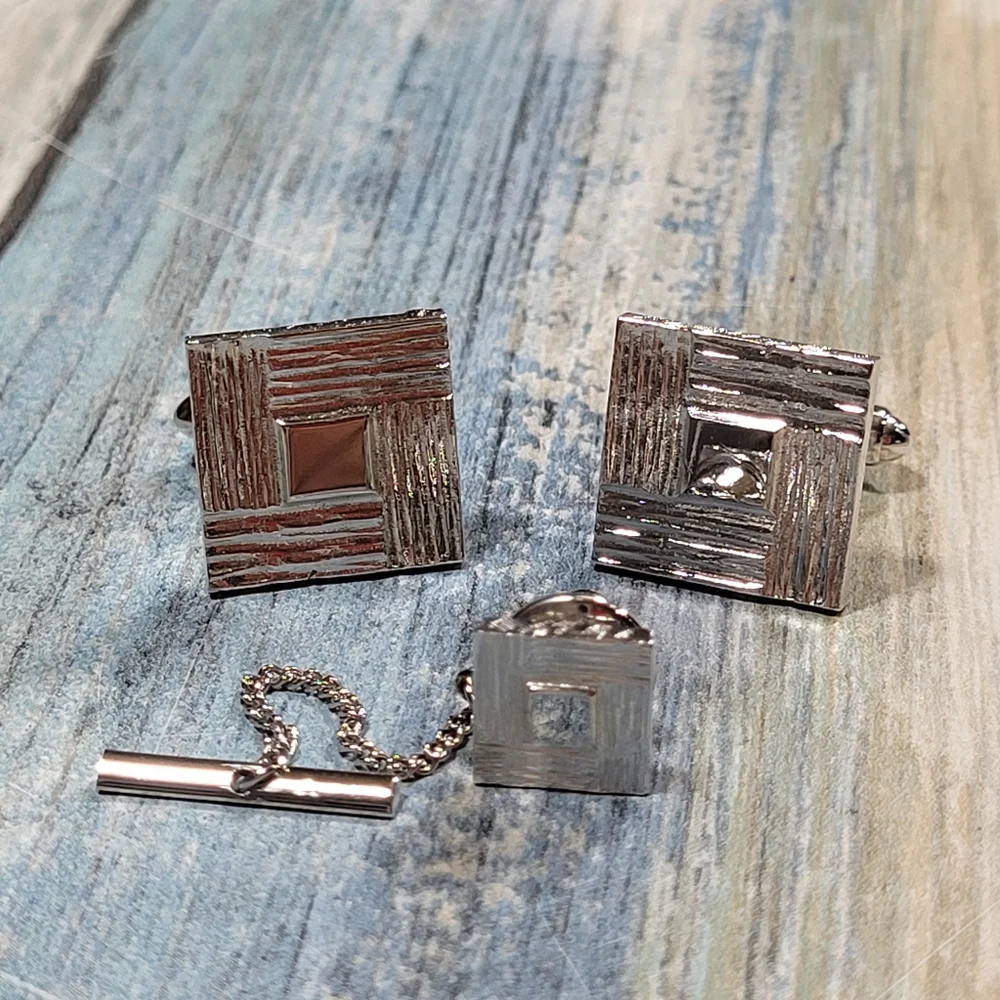 Shields Cufflinks and Tie Pin.